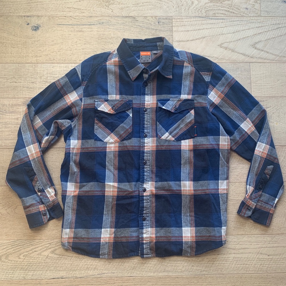 Merrell Flannel Shirt Men’s Large Blue Opti Wick